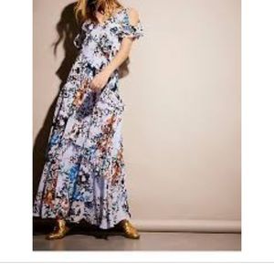 Free People watercolor maxi size 4 NWT
